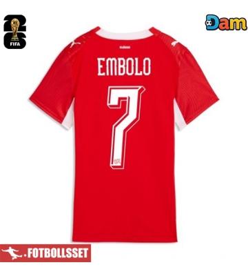 Schweiz Breel Embolo #7 Hemmatröja Dam VM 2026 Kortärmad